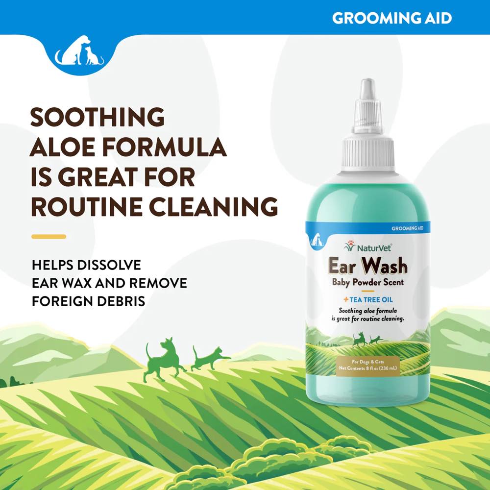 15% OFF: NaturVet Ear Wash With Tea Tree Oil 4oz
