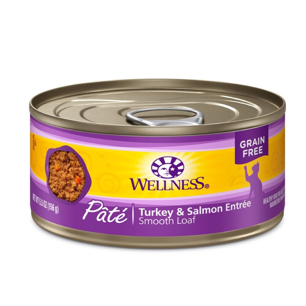 Wellness Complete Health Turkey & Salmon Pate Grain-Free Canned Cat Food 156g