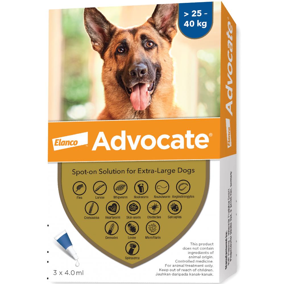 Advocate Spot-on Solution for Dogs Over 25kg (3pcs x 4ml)