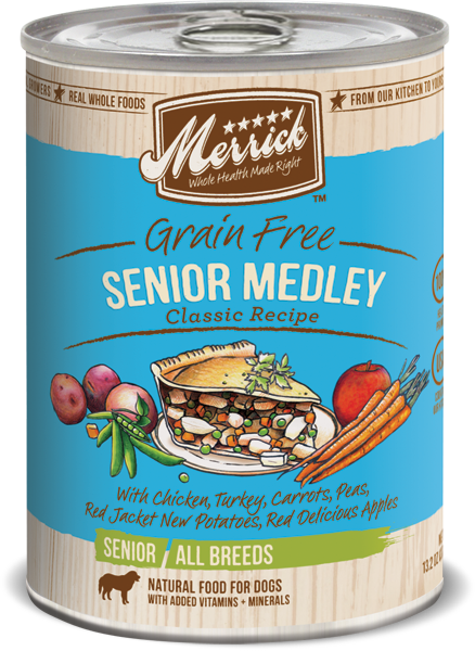 Merrick Classic Grain-Free Golden Years Senior Medley Canned Dog Food 374g