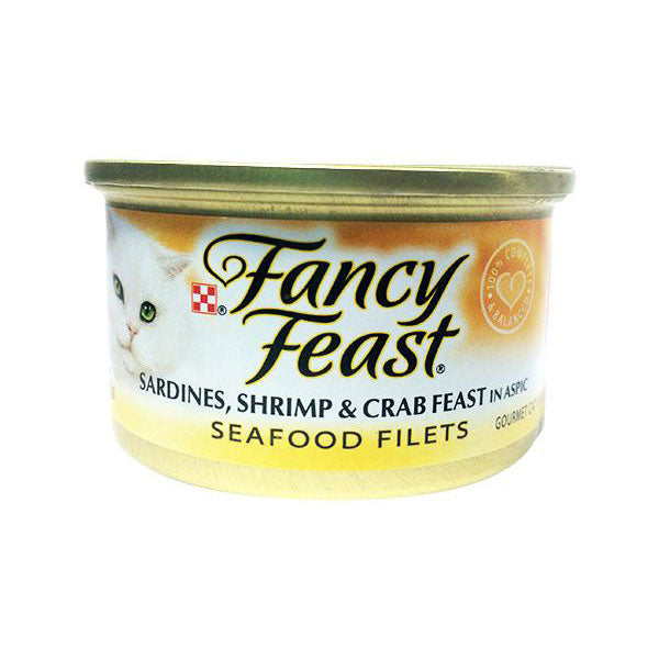 "Fancy Feast Sardines, Shrimp & Crab Canned Cat Food 85g"