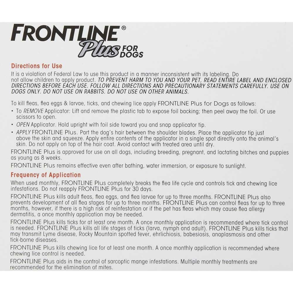 Frontline Plus For Small Dogs up to 10kg 6 pack