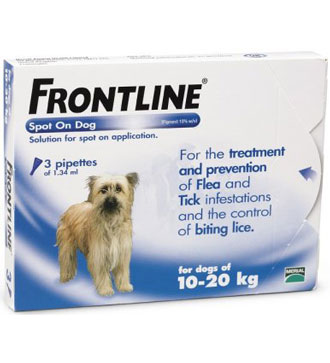 Frontline Spot On For Dogs 10 - 20kg 3ct
