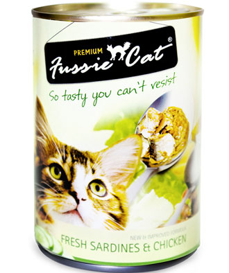 Fussie Cat Fresh Sardine & Chicken Canned Cat Food 400g