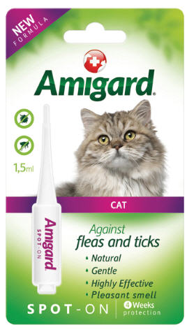 Amigard Natural & Non-Toxic Flea & Ticks Spot On For Cats