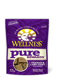 Wellness Pure Rewards Grain-Free Chicken & Lamb Jerky Dog Treat 170g