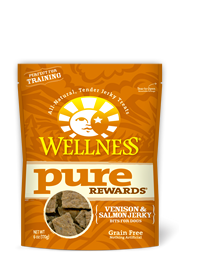 Wellness Pure Rewards Grain-Free Venison & Salmon Jerky Dog Treat 170g