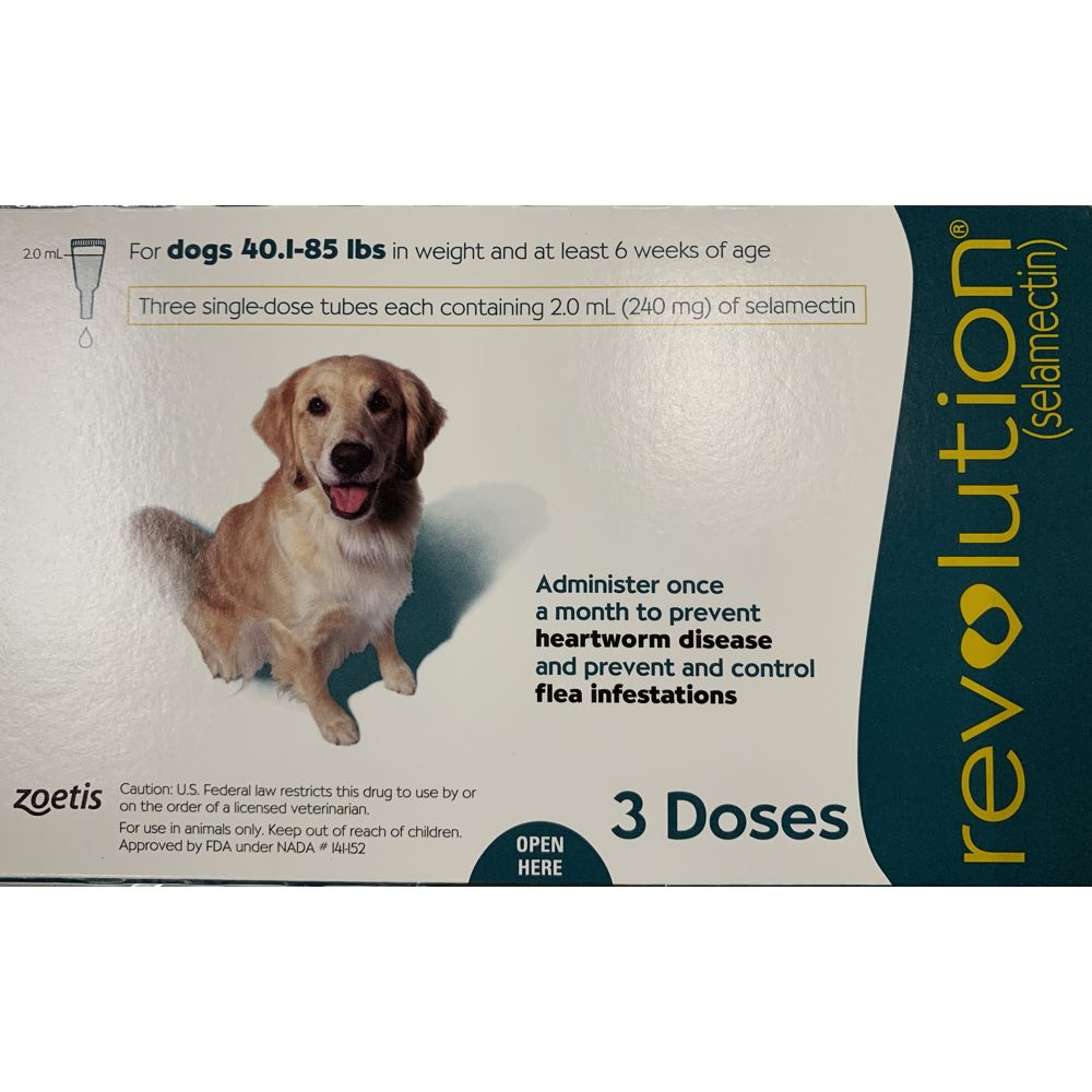 Revolution For Dogs Weighing 40-85lb 3pcs