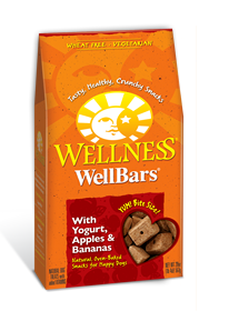 "Wellness WellBars Yogurt, Apples & Bananas Dog Treat 20oz"