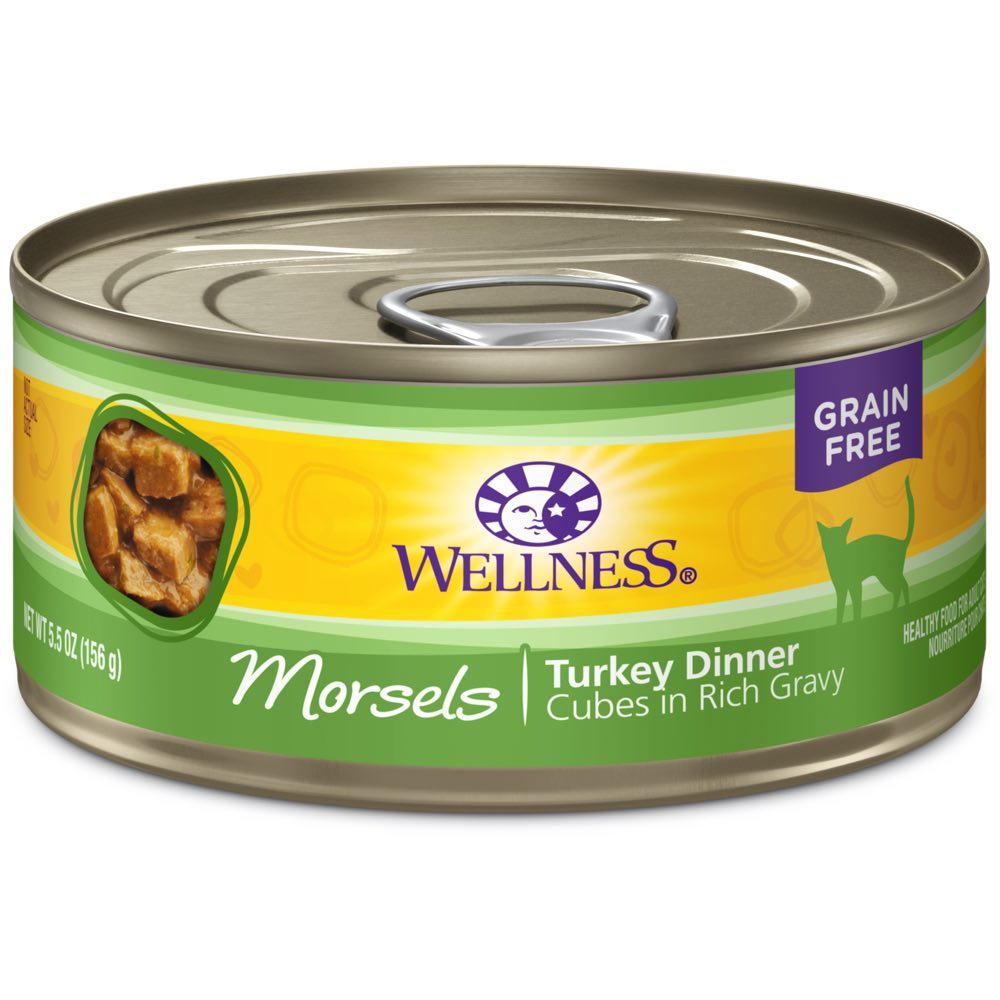 Wellness Complete Health Morsels Cubed Turkey Dinner Grain-Free Canned Cat Food 156g