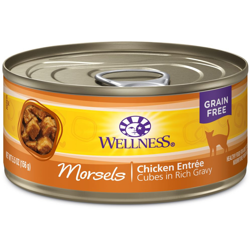 Wellness Complete Health Morsels Cubed Chicken Entree Grain-Free Canned Cat Food 156g