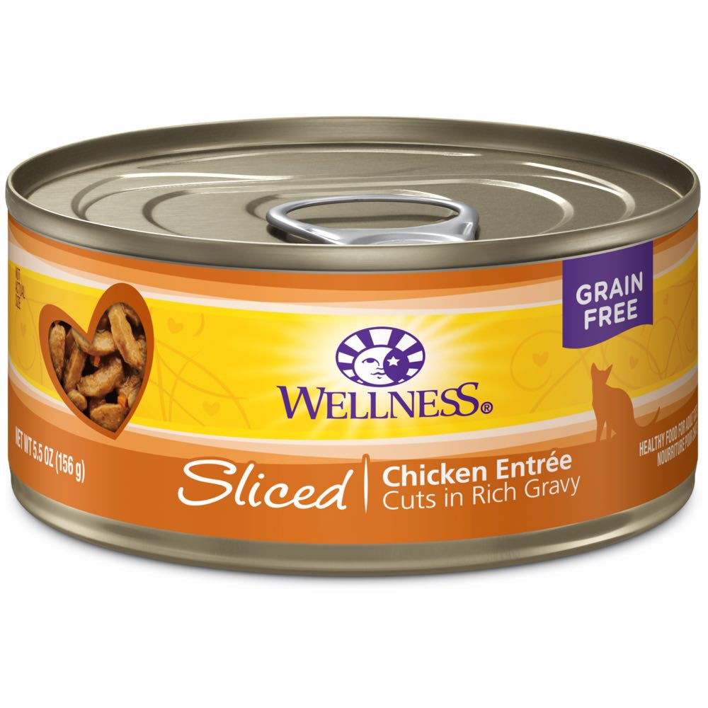 Wellness Complete Health Sliced Chicken Entree Grain-Free Canned Cat Food 156g